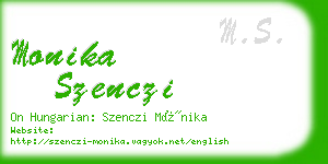 monika szenczi business card